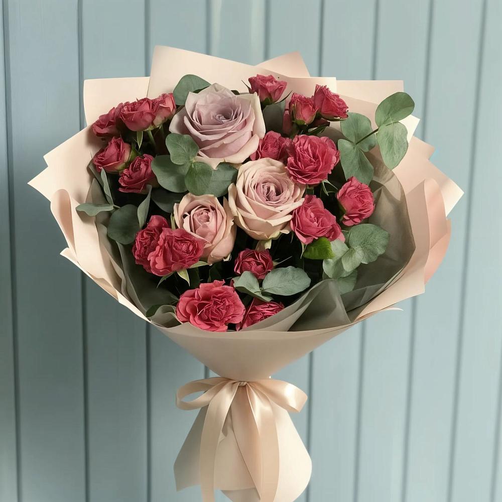 Букет цветов из: Гвоздики и Розы в Верхоянске