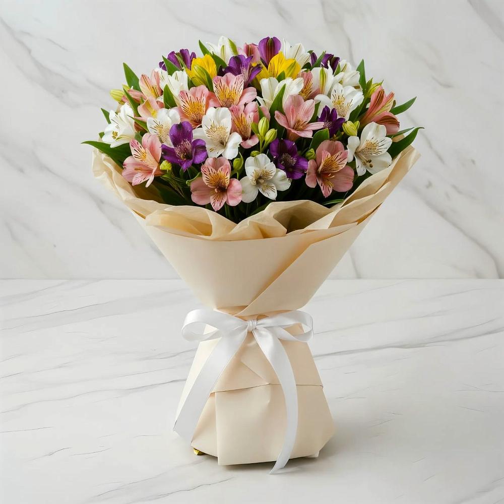 Букет цветов из: Альстромерии в Верхоянске