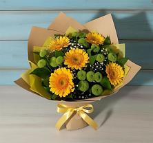 Букет цветов из:  Герберы и Хризантемы в Верхоянске