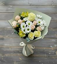 Букет цветов из:  Альстромерии, Розы и Хризантемы в Верхоянске