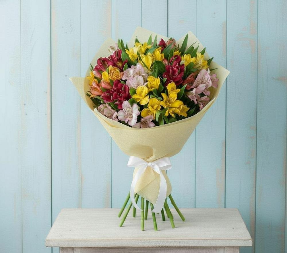 Букет цветов из: Альстромерии в Верхоянске