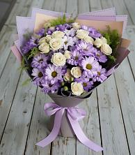 Букет цветов из:  Хризантемы и Розы в Верхоянске